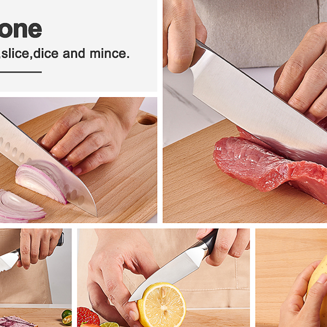 Set Cuchillos De Cocina Acero Inoxidable 14pcs 3