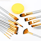 Set Pinceles 15 Piezas Pelo Sintético Acuarela Acrílico Oleo - Miniatura 2