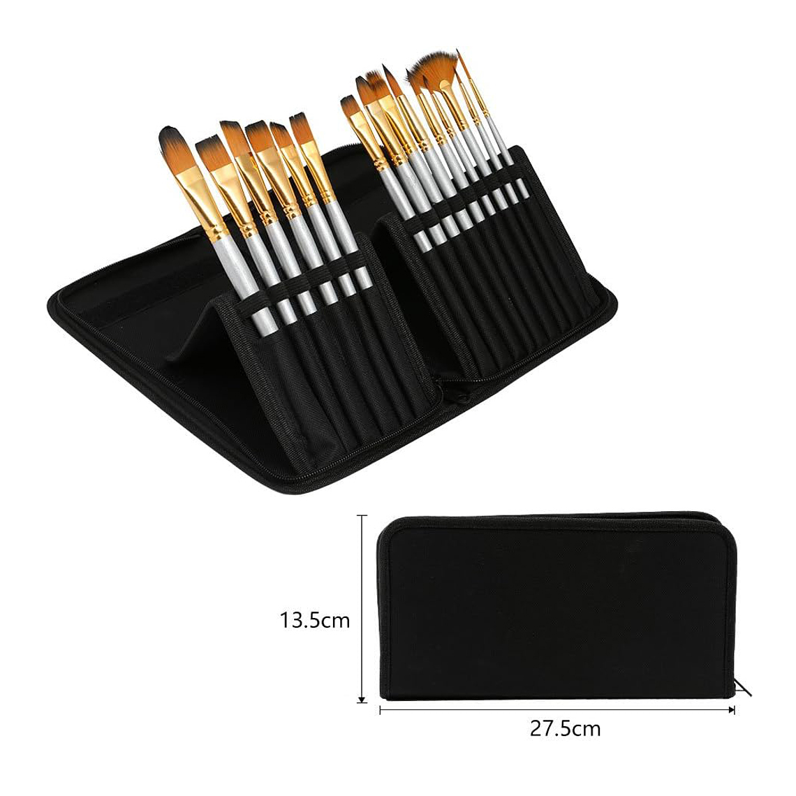 Set Pinceles 15 Piezas Pelo Sintético Acuarela Acrílico Oleo 5