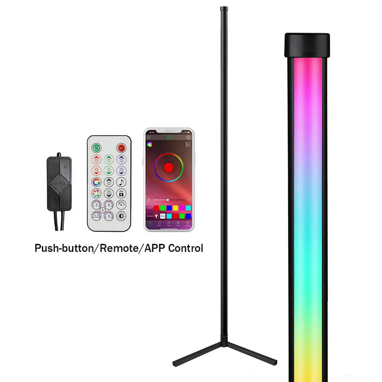 Lamparas De Pie Moderna Led De Esquina Rgb, Control App 1