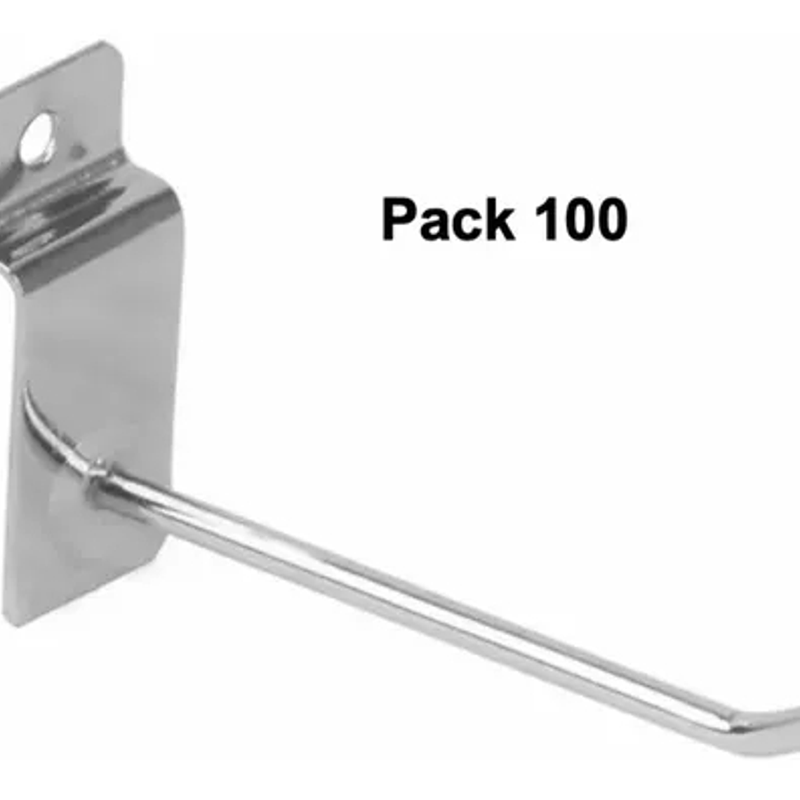 Pack 100 Ganchos Gancheras Panel Ranurado 15 Cm Exhibidor 2
