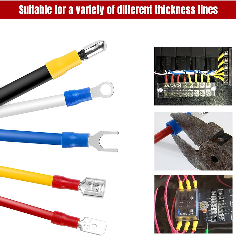 Kit Terminales Conector De Cable Eléctrico Aislado Con Caja 3