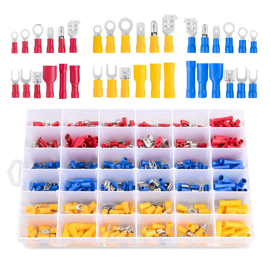 Kit Terminales Conector De Cable Eléctrico Aislado Con Caja 1