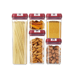 Set 5 Contenedores De Alimento Tapa Hermética Almacenamiento