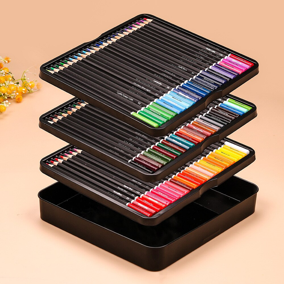 Set 72 Lapices Colores Arte Profesional Solubles En Agua 3