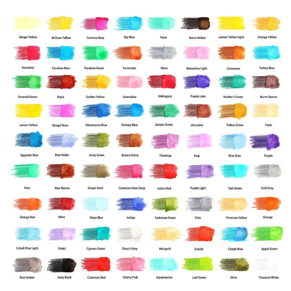 Set 72 Lapices Colores Arte Profesional Solubles En Agua 6