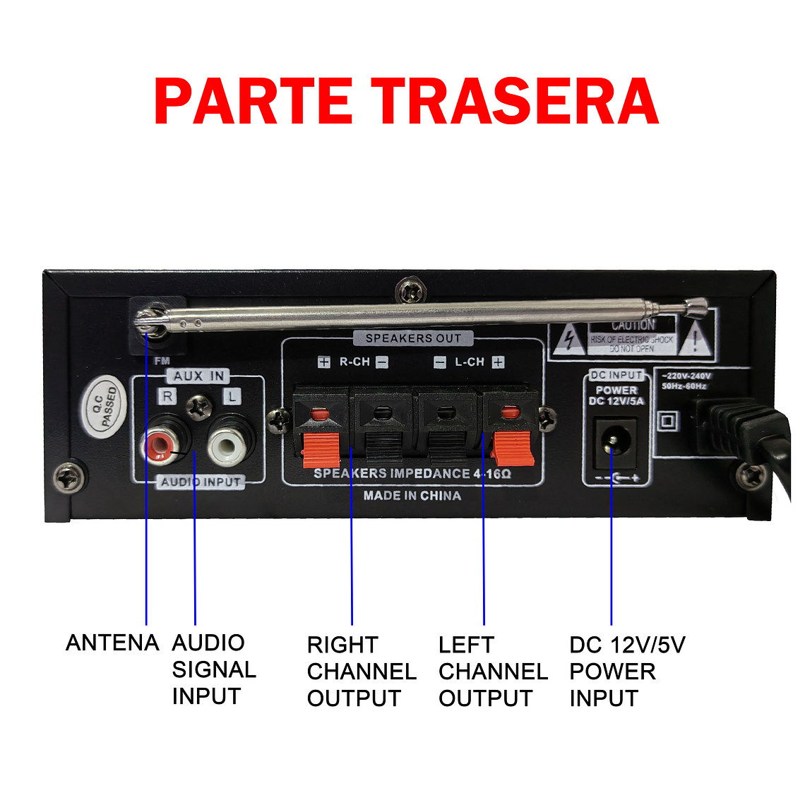 Amplificador Bluetooth 12v/220v Usb Fm Sd Card Karaoke Mp3 3