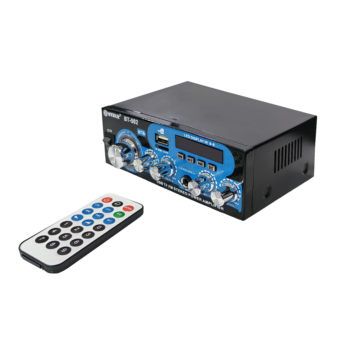 Amplificador Bluetooth 12v/220v Usb Fm Sd Card Karaoke Mp3 1