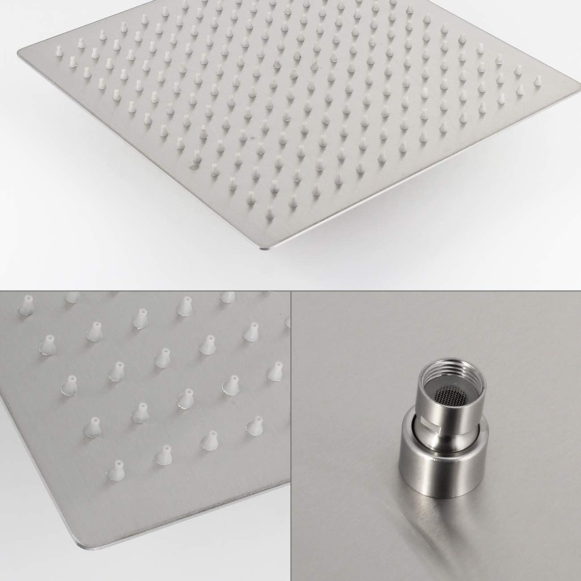 Plato Ducha Cuadrado Acero Inoxidable 20 Cms 3