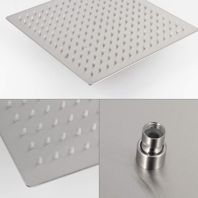 Plato Ducha Cuadrado Acero Inoxidable 20 Cms 3