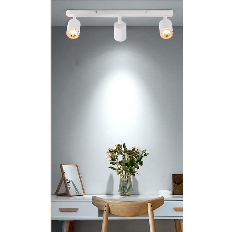 Aplique Lampara Triple Dirigible Con Ampolleta Dicroica Gu10 5