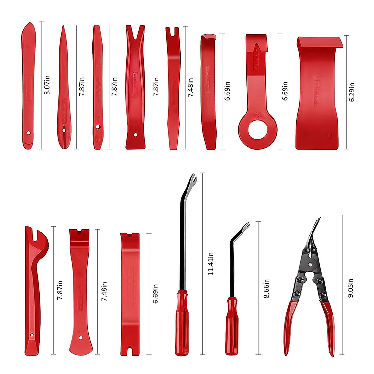 Kit De Herramientas Desmontaje Audio Tableros Auto 19 Piezas 6