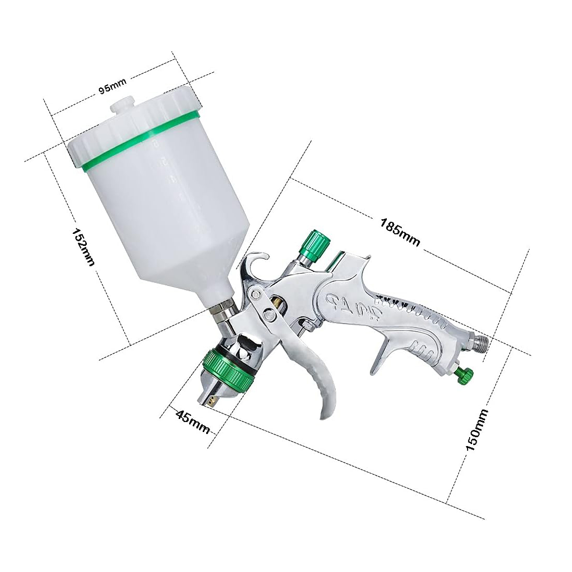 Pistola Pintar + 3 Boquillas 1.4a2mm Pintura Por Gravedad 4