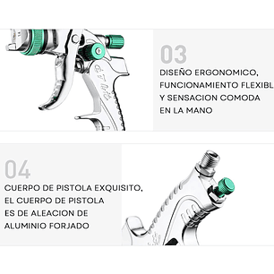 Pistola Pintar + 3 Boquillas 1.4a2mm Pintura Por Gravedad