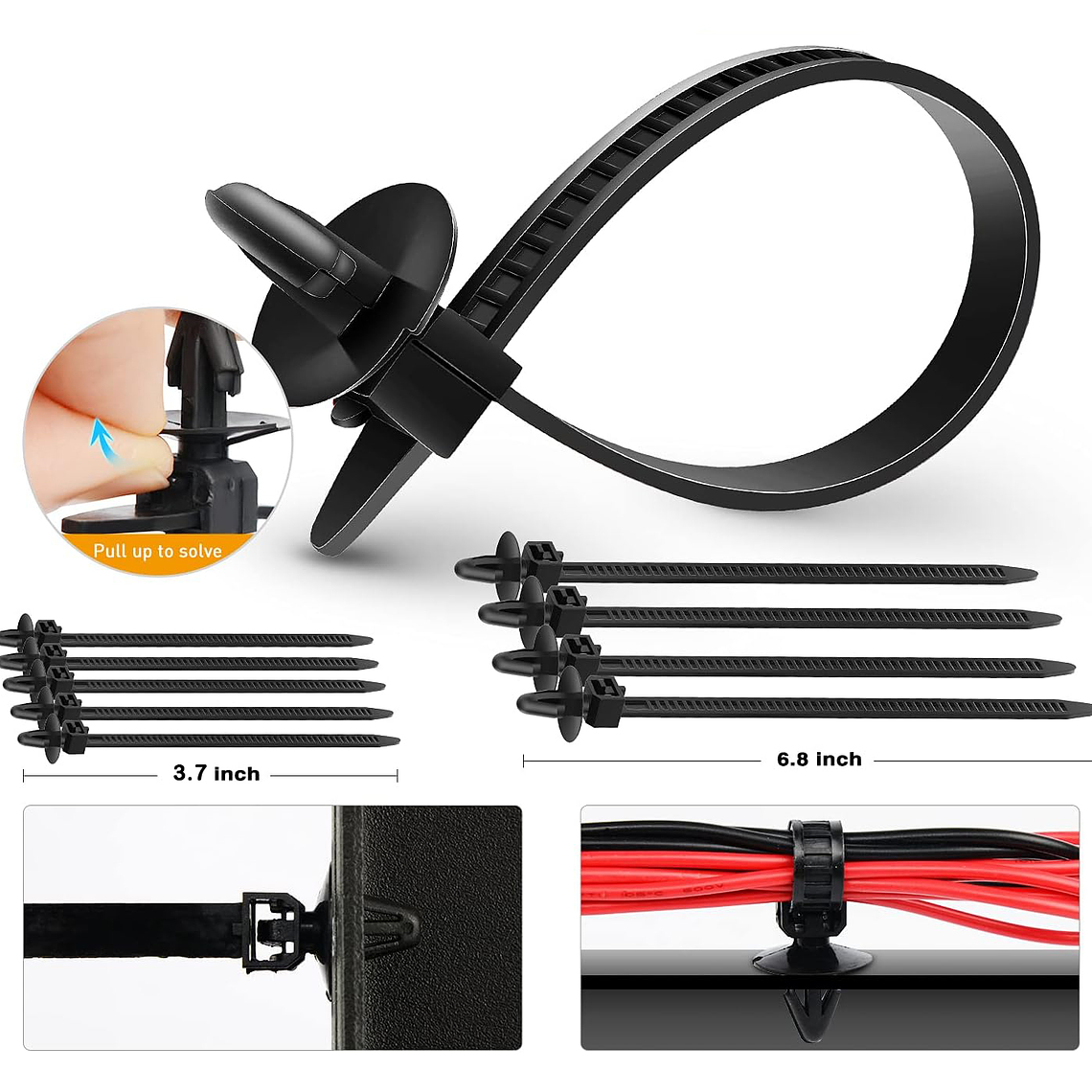 Kit 725 Clip Broche Retención Plástico Auto Lata Tapabarro 4