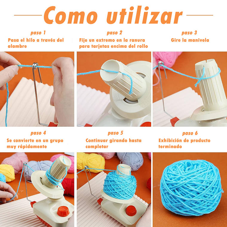 Bobinadora Ovilladora Manual De Lanas E Hilos Hasta 100 Grs 5