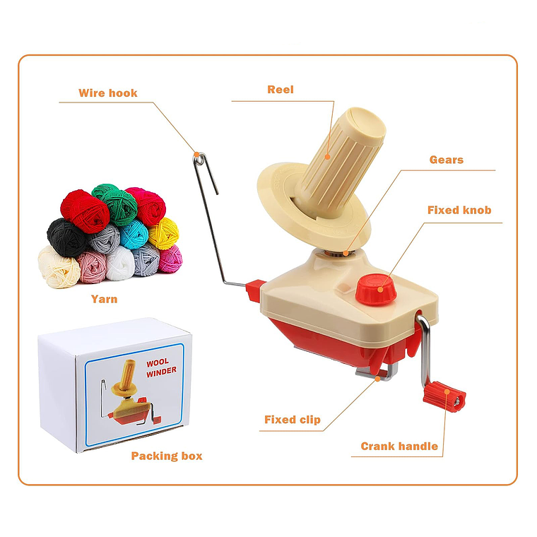 Bobinadora Ovilladora Manual De Lanas E Hilos Hasta 100 Grs 3