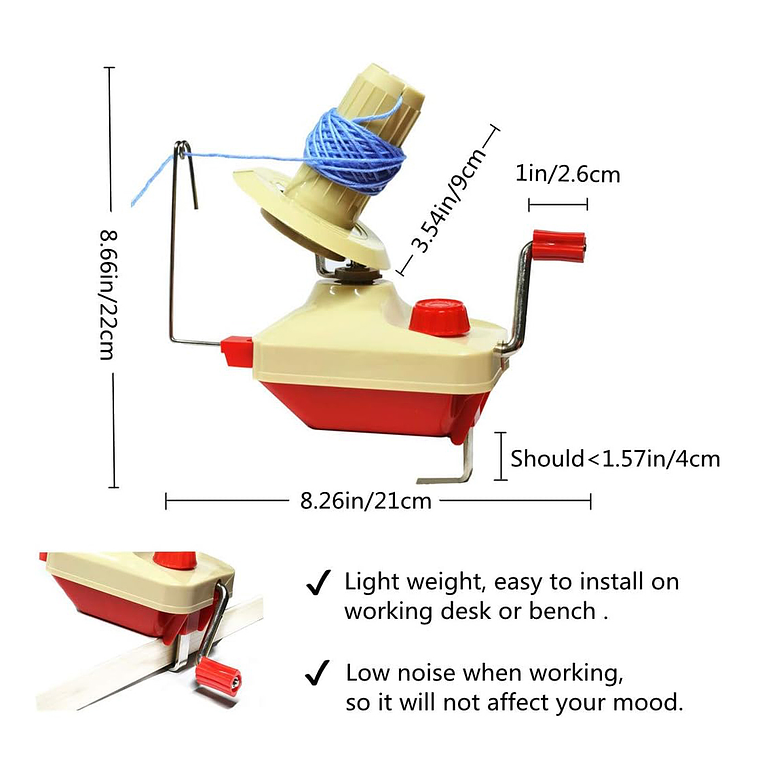 Bobinadora Ovilladora Manual De Lanas E Hilos Hasta 100 Grs 4