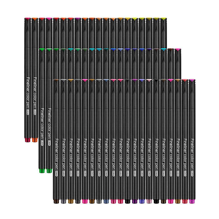 Lápices Fineliner 60 Colores Punta Fina 0,4mm Colores Pen