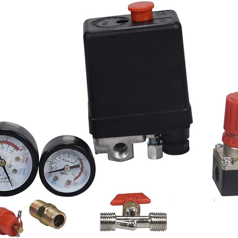 Compresor Aire Válvula Presión 180psi Interruptor Regulador 3