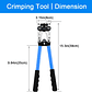 Alicate Herramienta Crimpado 6/10/16/25/35/50mm + Terminales - Miniatura 4