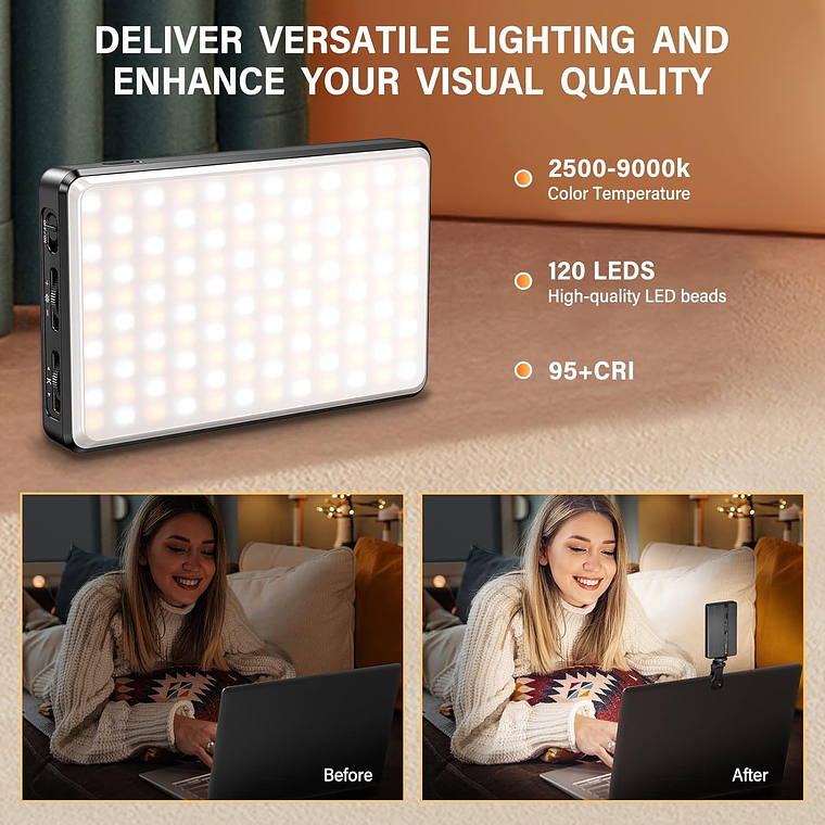 Lampara Fotografica Con Clip Para Telefono/camara/portatil 3