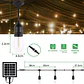 Guirnalda 10 Metros Panel Solar Con 10 Ampolletas Led Calida - Miniatura 4