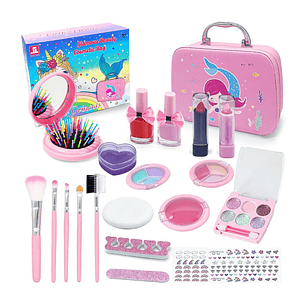 Kit De Maquillaje Para Niñas Juguete Cosméticos No Tóxicos