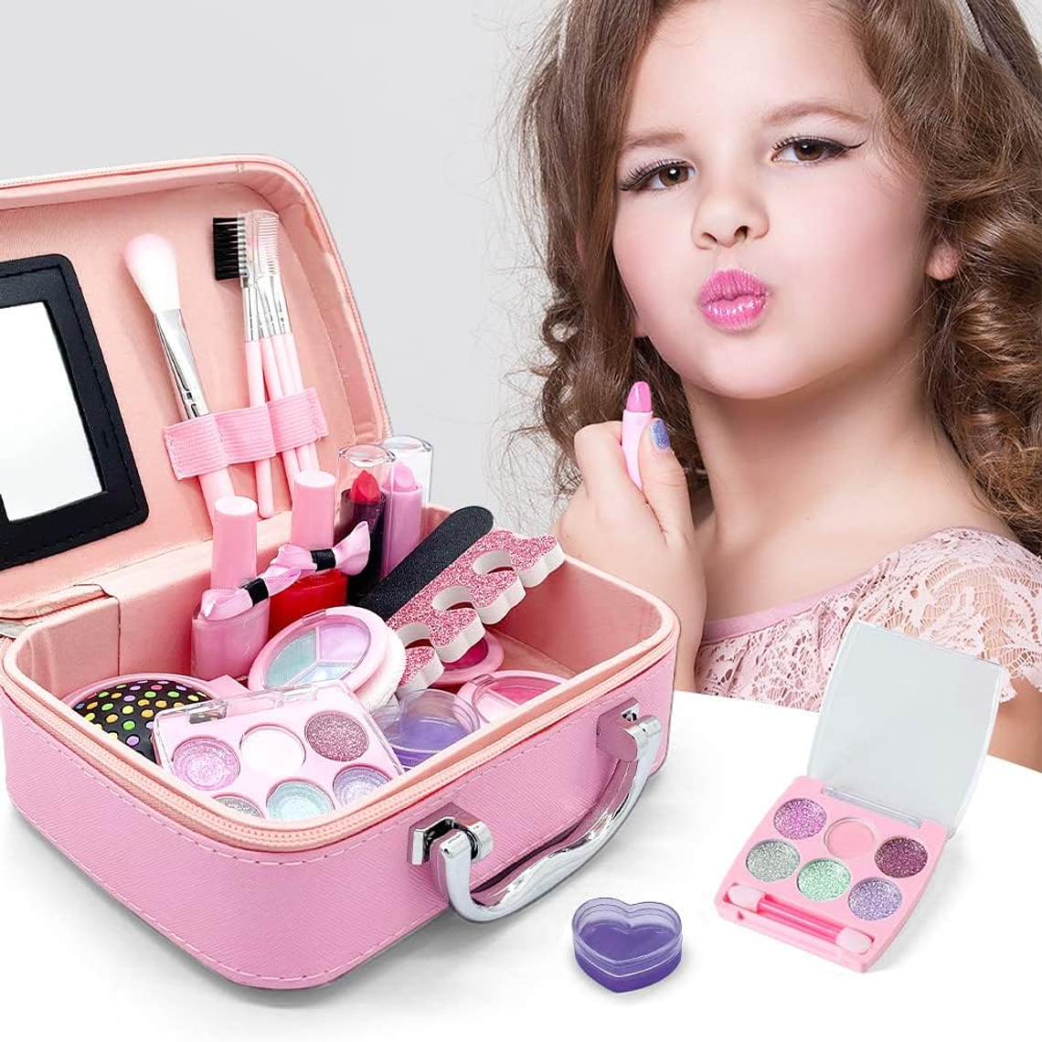 Kit De Maquillaje Para Niñas Juguete Cosméticos No Tóxicos 2