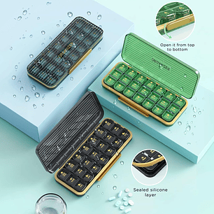 Organizador De Pastillas Portátil Pastillero Semanal 3 Tomas