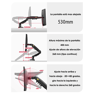 Soporte Ergonómico De Mesa Para Tv/monitor 1 Brazo 17-30