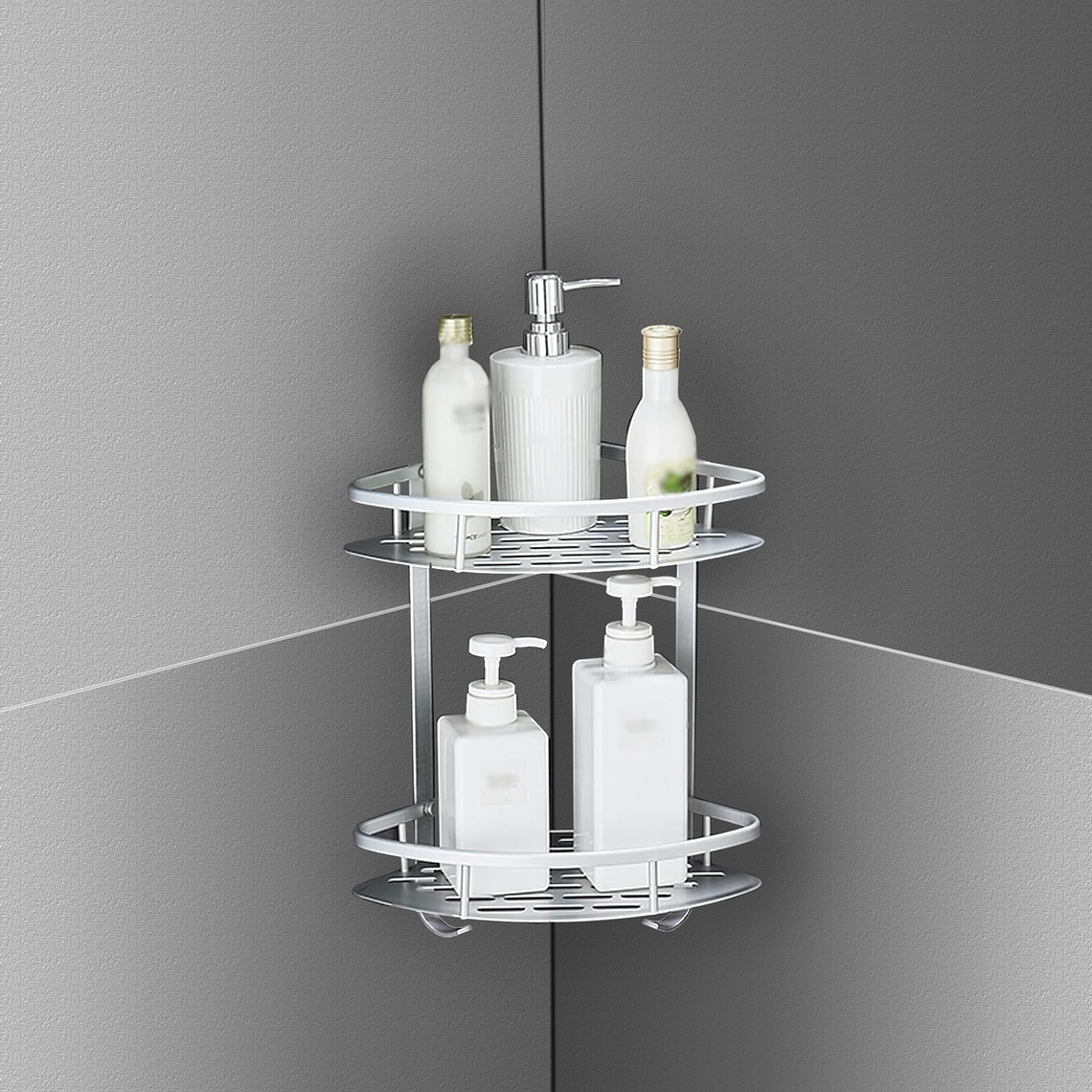Organizador Para Ducha Estante Esquinero 2 Niveles Multiuso 3