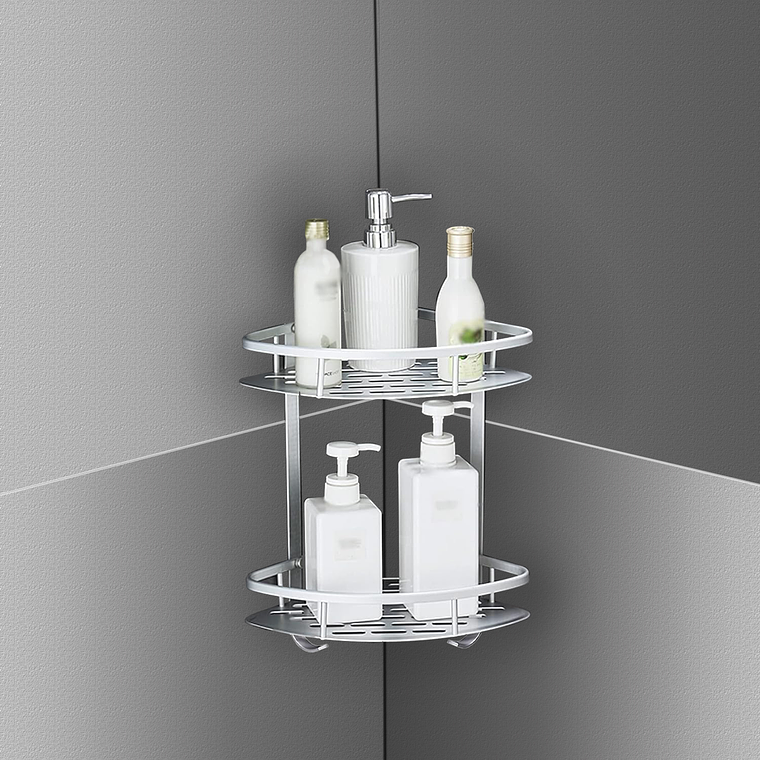 Organizador Para Ducha Estante Esquinero 2 Niveles Multiuso 3