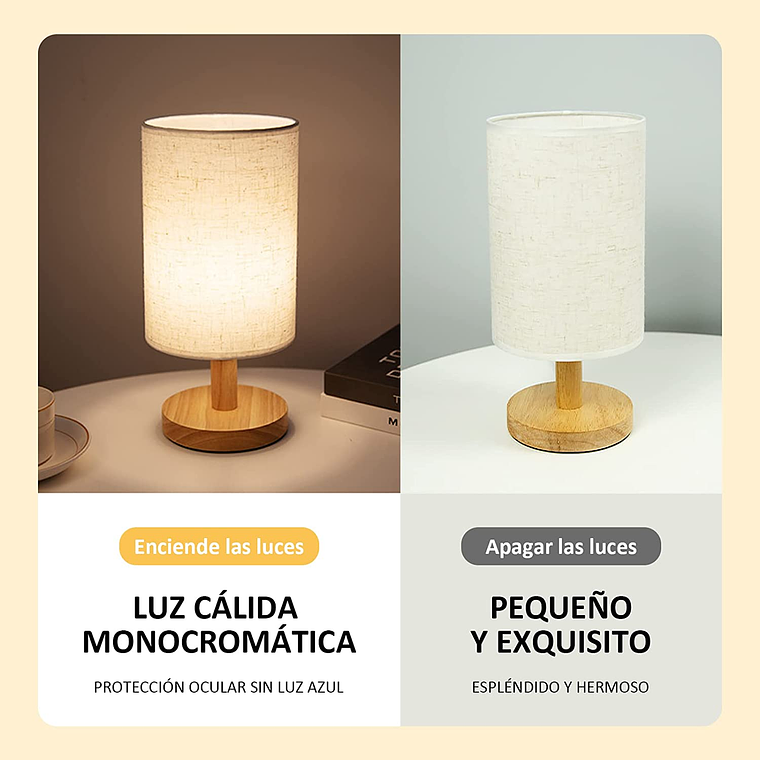 Lampara Sobremesa Velador Escritorio Decoración Elegante 3