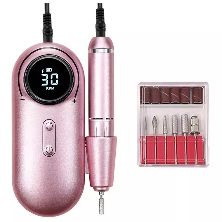 Torno De Uñas Inalámbrico Pantalla Lcd 30000 Rpm Manicura 2