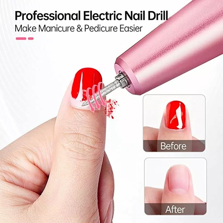 Torno De Uñas Inalámbrico Pantalla Lcd 30000 Rpm Manicura 6