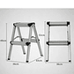 Escalera Taburete Plegable 2 Peldaños Aluminio - Miniatura 3