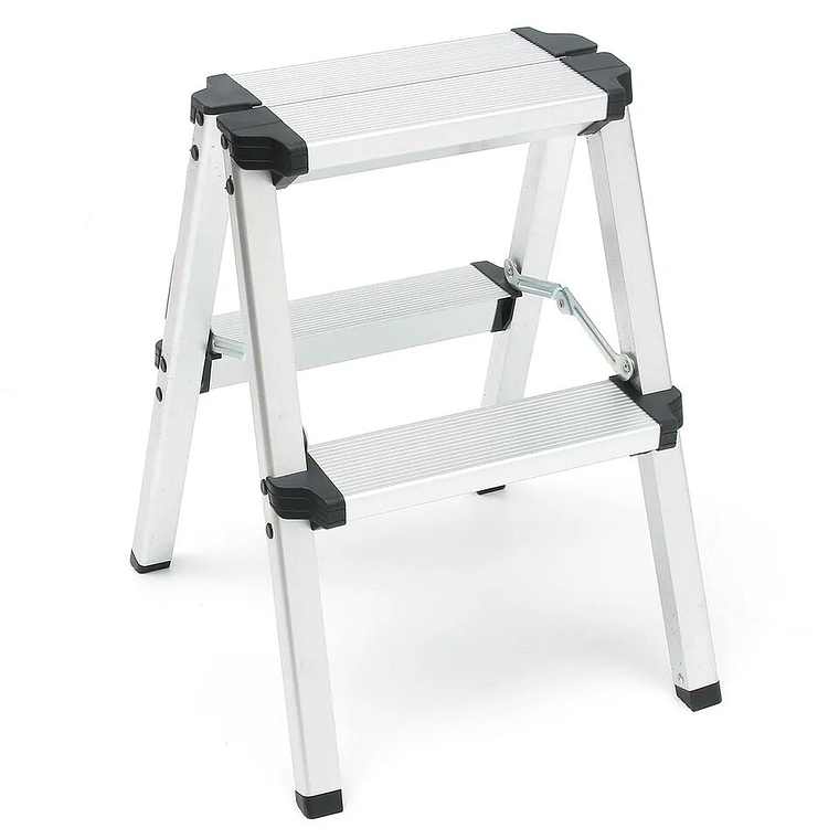 Escalera Taburete Plegable 2 Peldaños Aluminio 1