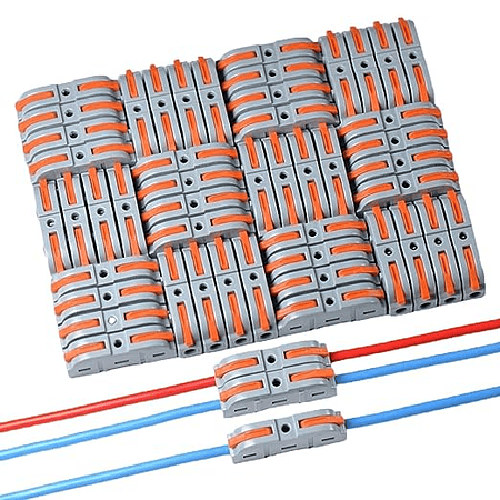 Set 100 Conectores De Cable Rapido Tipo Wago 1-1 Entrada