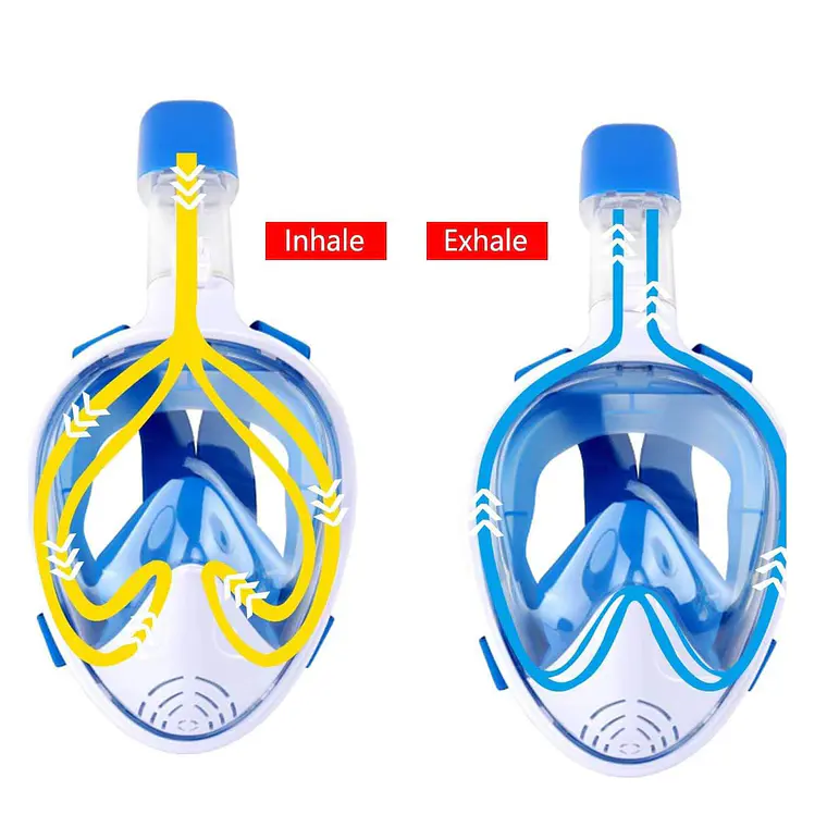 Máscara Snorkel Fullface Buceo Antiniebla Con Soporte Gopro 3