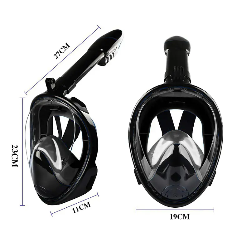 Máscara Snorkel Fullface Buceo Antiniebla Con Soporte Gopro 8