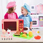 Horno Microondas De Juguete Más Accesorios Luz Y Sonido - Miniatura 11