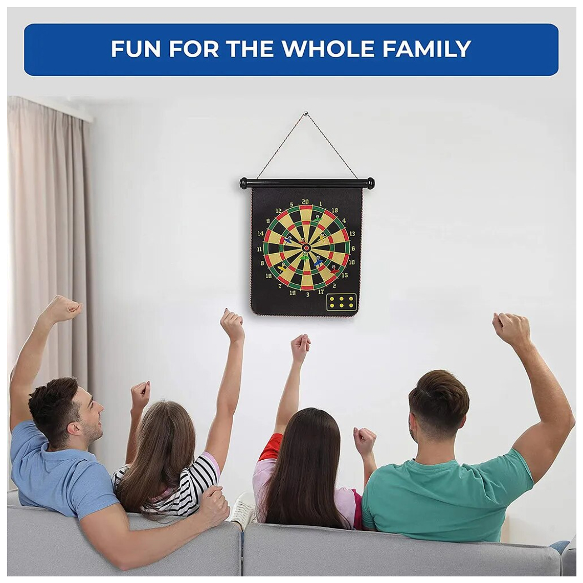 Juego Dardo Tablero Colgante Y Plegable Accesorios Magnético 3