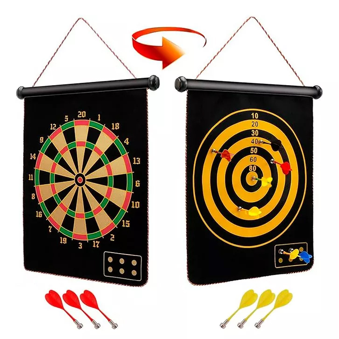 Juego Dardo Tablero Colgante Y Plegable Accesorios Magnético 1