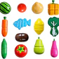 Set De Frutas Y Verduras De Madera Juguete Didáctico 17pzs - Miniatura 4