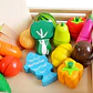 Set De Frutas Y Verduras De Madera Juguete Didáctico 17pzs - Miniatura 2