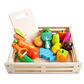 Set De Frutas Y Verduras De Madera Juguete Didáctico 17pzs - Miniatura 1