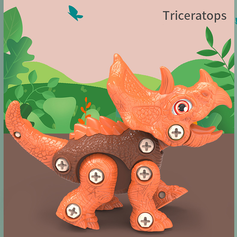 Juguete Didáctico 2 Dinosaurios Armables Juguete Niños 3