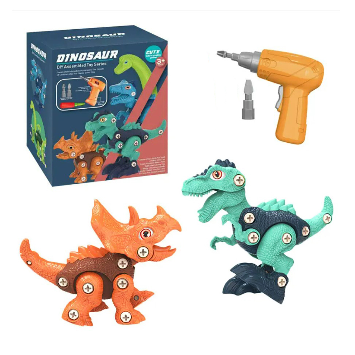 Juguete Didáctico 2 Dinosaurios Armables Juguete Niños 1