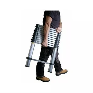 Escalera Telescopica Aluminio Retráctil 3.8 M Soporta 150kg
